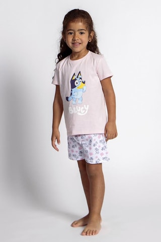 Pijama Bluey Rosa e branco