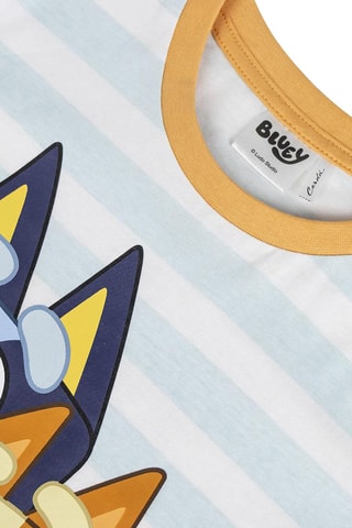 Pijama Bluey Azul-celeste e mostarda