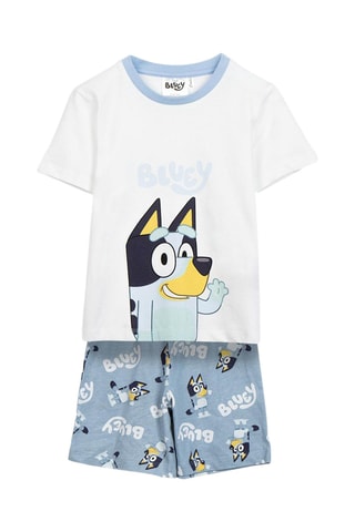 Pijama Bluey - Branco e azul-claro