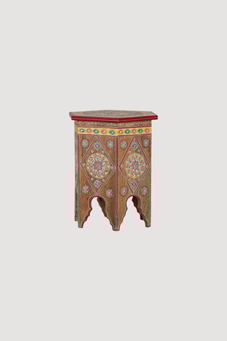 Tabouret en bois de manguier - 32 x 42 x 32 cm