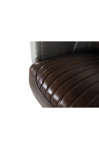Canapé - Marron - 2 places - En cuir