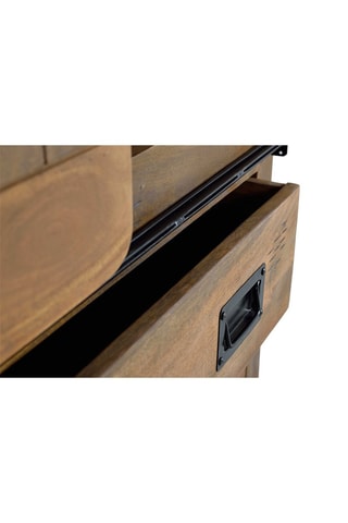 Meuble de rangement 1 porte en acacia - 90 x 150 x 45 cm