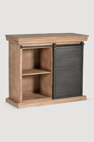 Meuble de rangement 1 porte en bois de manguier - 100 x 85 x 40 cm