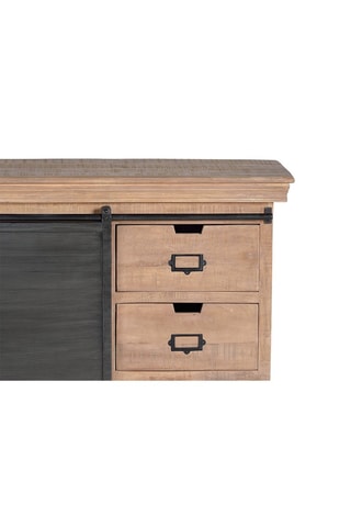 Meuble de rangement 1 porte en bois de manguier - 100 x 85 x 40 cm