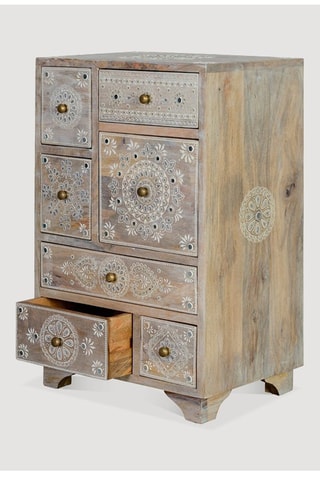 Meuble de rangement 7 tiroirs - Naturel