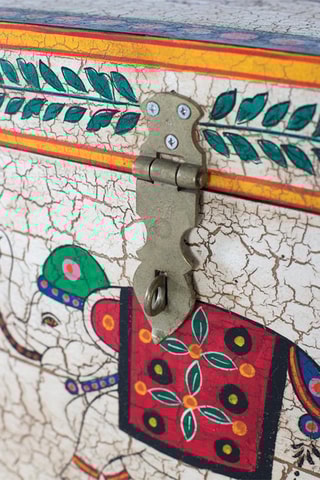 Coffre en bois de manguier - 80 x 46 x 43 cm