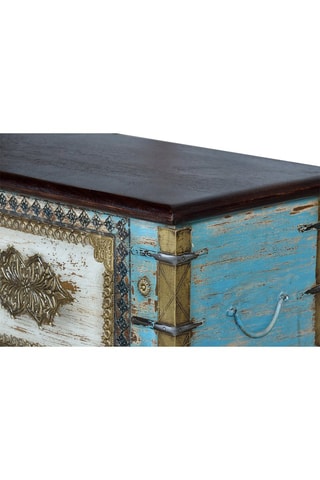 Coffre - Naturel et bleu