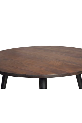 Table à manger ronde - Naturel et noir