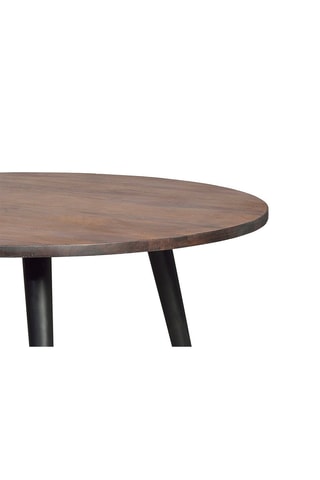 Table à manger ronde - Naturel et noir