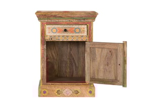 Table de chevet en bois de manguier - 60 x 45 x 34 cm