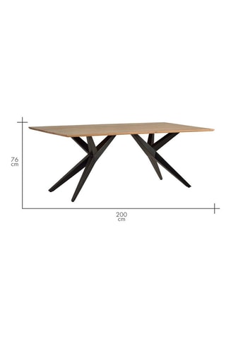 Table à manger en acacia - 200 x 76 x 100 cm