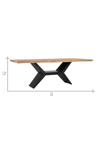 Table à manger en bois d’acacia - 220 x 75 x 110 cm