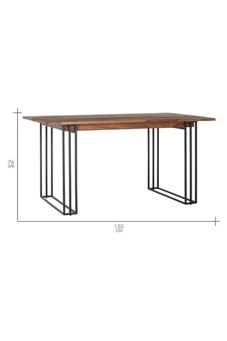 Table en bois de palissandre - 76 x 150 x 90 cm