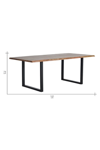 Table à manger en acacia - 160 x 100 x 78 cm