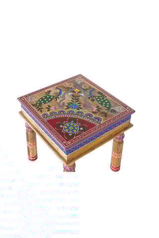 Table basse en bois de manguier - 47 x 46 x 46 cm