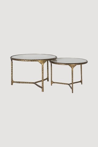 Tables gigognes en marbre - 60 x 44 x 60 / 74 x 49 x 74 cm