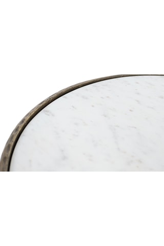 Tables gigognes en marbre - 60 x 44 x 60 / 74 x 49 x 74 cm