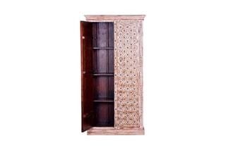 Armoire 2 portes - Naturel et doré
