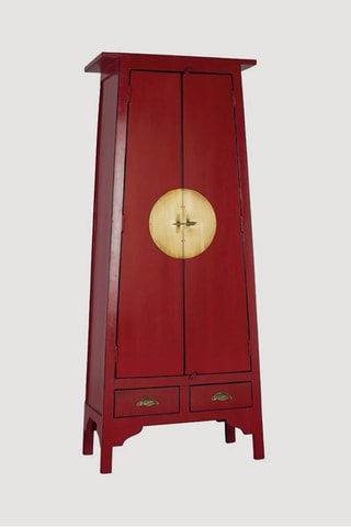 Armoire 2 portes en bois de manguier - 83 x 195 x 40 cm
