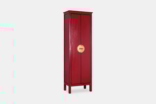 Armoire 2 portes en bois de manguier - 60 x 180 x 35 cm