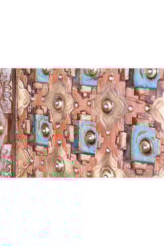 Armoire 2 portes - Naturel et doré