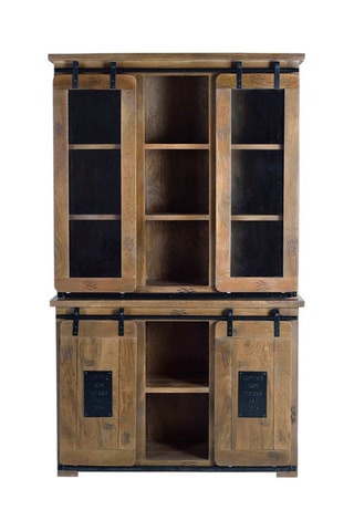 Armoire 4 portes en bois de manguier - 120 x 200 x 57 cm