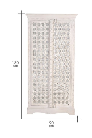 Armoire 2 portes en bois de manguier -  90 x 180 x 40 cm