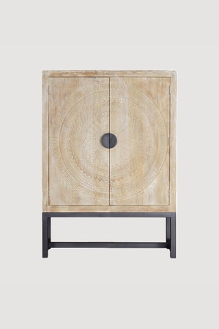 Armoire 2 portes - Naturel et noir