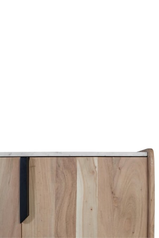 Meuble TV 2 portes en acacia - 180 x 40 x 78 cm