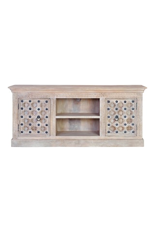 Meuble TV 2 portes - Naturel