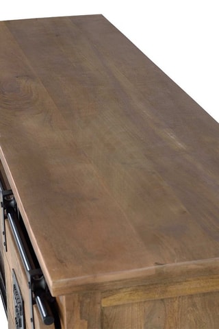 Meuble de TV 2 portes en acacia - 180 x 55 x 50 cm