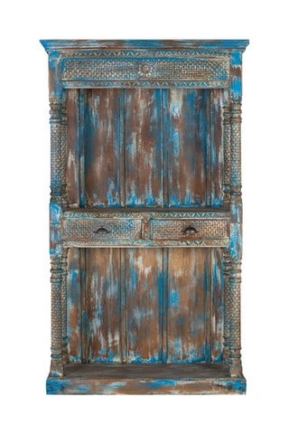 Bibliothèque en bois de manguier - 180 x 107 x 42 cm