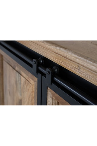 Meuble TV 2 portes en bois de manguier - 200 x 90 x 45 cm