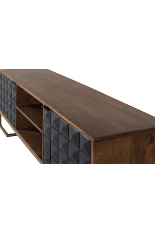 Meuble TV 2 portes en manguier - 50 x 150 x 40 cm