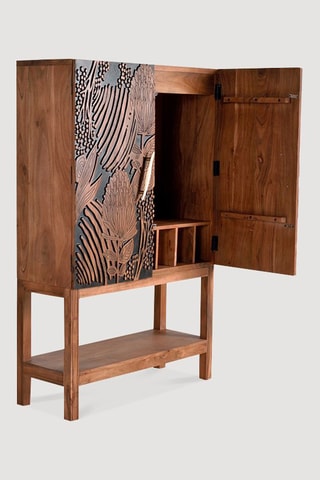 Bibliothèque 2 portes en acacia - 100 x 40 x 160 cm