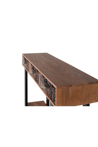 Console 3 tiroirs en acacia massif - 120 x 91 x 35 cm