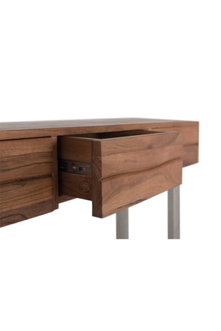 Console 3 tiroirs en acacia massif - 120 x 90 x 30 cm