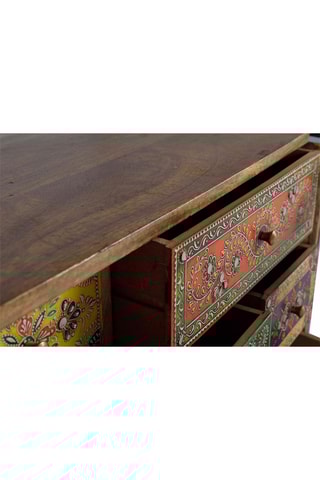 Commode 2 portes en bois de manguier - 60 x 62 x 30 cm