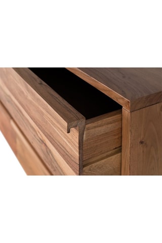 Commode 6 tiroirs en acacia - 75 x 150 x 150 cm