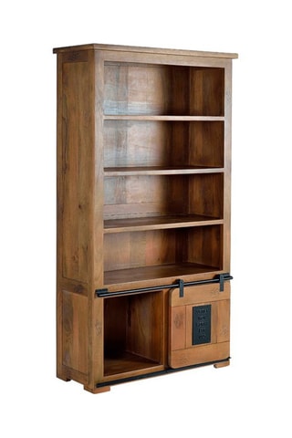 Vitrine 1 porte en bois de manguier - 100 x 185 x 40 cm