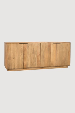 Buffet 4 portes en bois de manguier - 175 x 70 x 45 cm