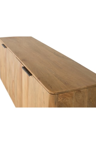 Buffet 4 portes en bois de manguier - 175 x 70 x 45 cm