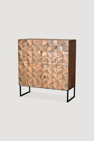 Buffet 3 portes - Naturel et noir