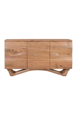 Buffet 3 portes en bois d'acacia massif - 140 x 76 x 40 cm