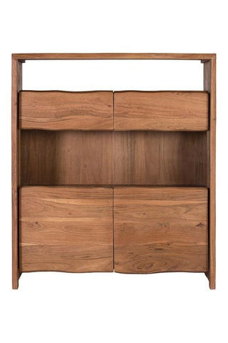 Buffet 4 portes en acacia - 130 x 147 x 45 cm