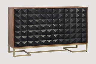 Buffet 3 portes en manguier - 80 x 135 x 40 cm