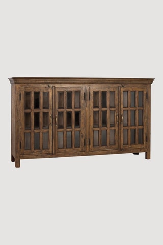 Buffet 4 portes en teck - 188 x 110 x 43 cm