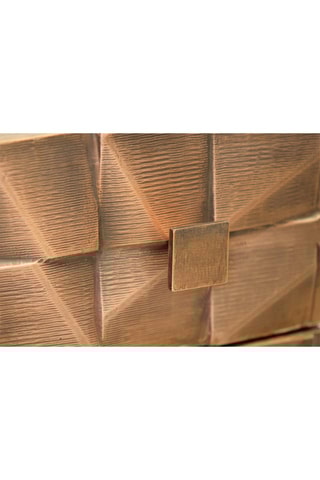 Buffet 2 portes en bois de manguier et bronze - 80 x 42 x 98 cm