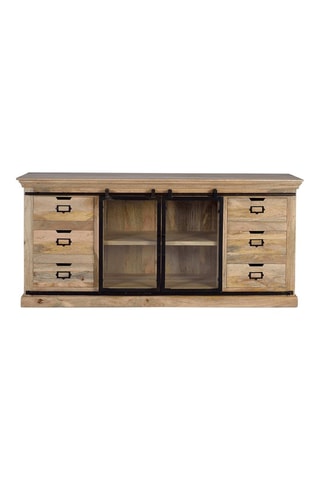 Buffet 2 portes en bois de manguier - 180 x 86 x 45 cm