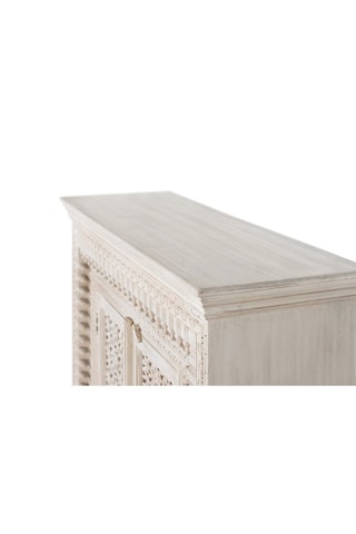 Buffet 2 portes en bois de manguier - 110 x 100 x 40 cm